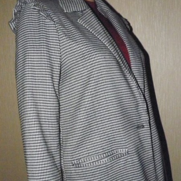 Straight Silhouette Hounds-tooth Jacket - Picture 2 of 6